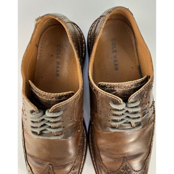 Cole Haan Men\'s Wingtip Oxfords Dress Shoes Size 8 M Leather Brown C20314 main image 9